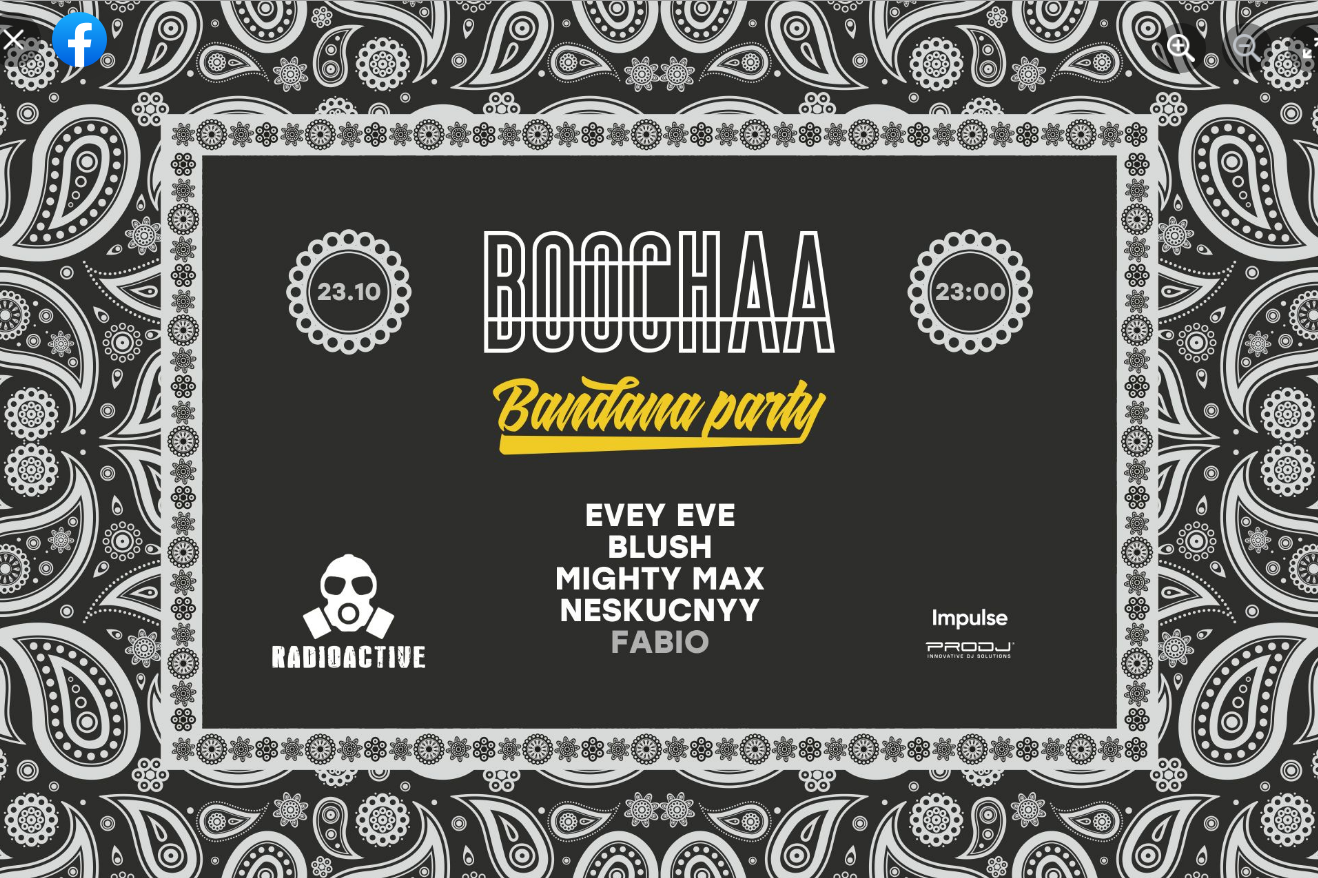Das Plakat der Veranstaltung — Boochaa-Bandana-Party in 