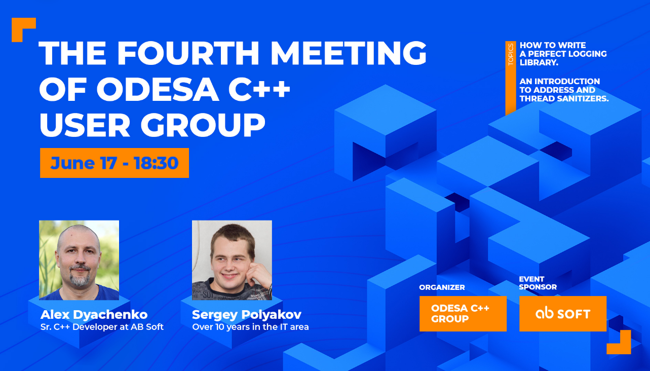 The poster of the event — IV meeting of the Odesa C ++ user group in Location