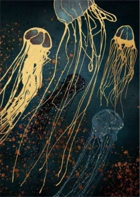 Афиша события — МК Інтер&#39;єрна картина акрилом &#x2F; Пишемо золоті медузи на глибині океану в Арт-студія &quot;КИТ&quot;