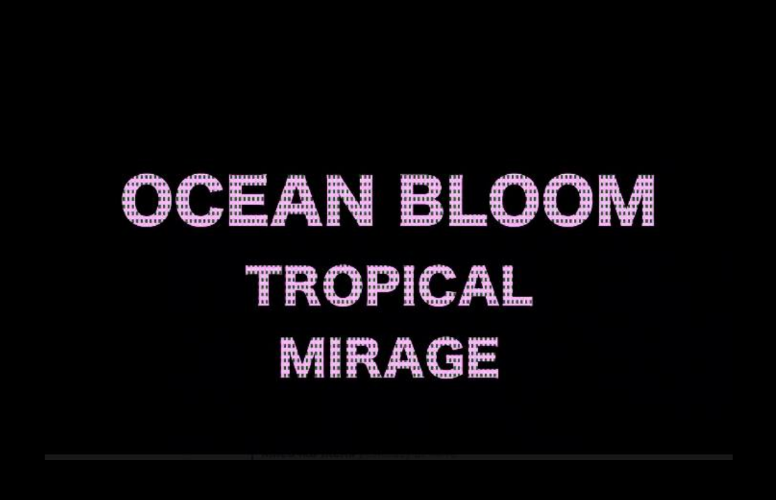 The poster of the event — Ocean Bloom ⁓ Tropical Mirage in Art-cafe &quot;More Music Club&quot;